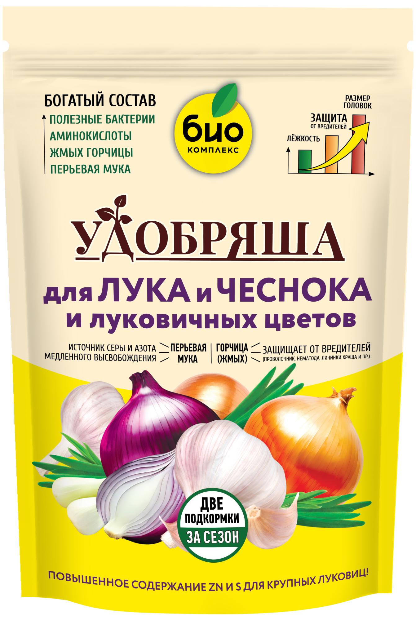 БИО-комплекс Удобрение органическое для лука и чеснока, ТМ Удобряша