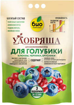 БИО-комплекс Удобрение органическое для голубики, брусники, клюквы, черники, ТМ Удобряша (2,8 кг [3]|)