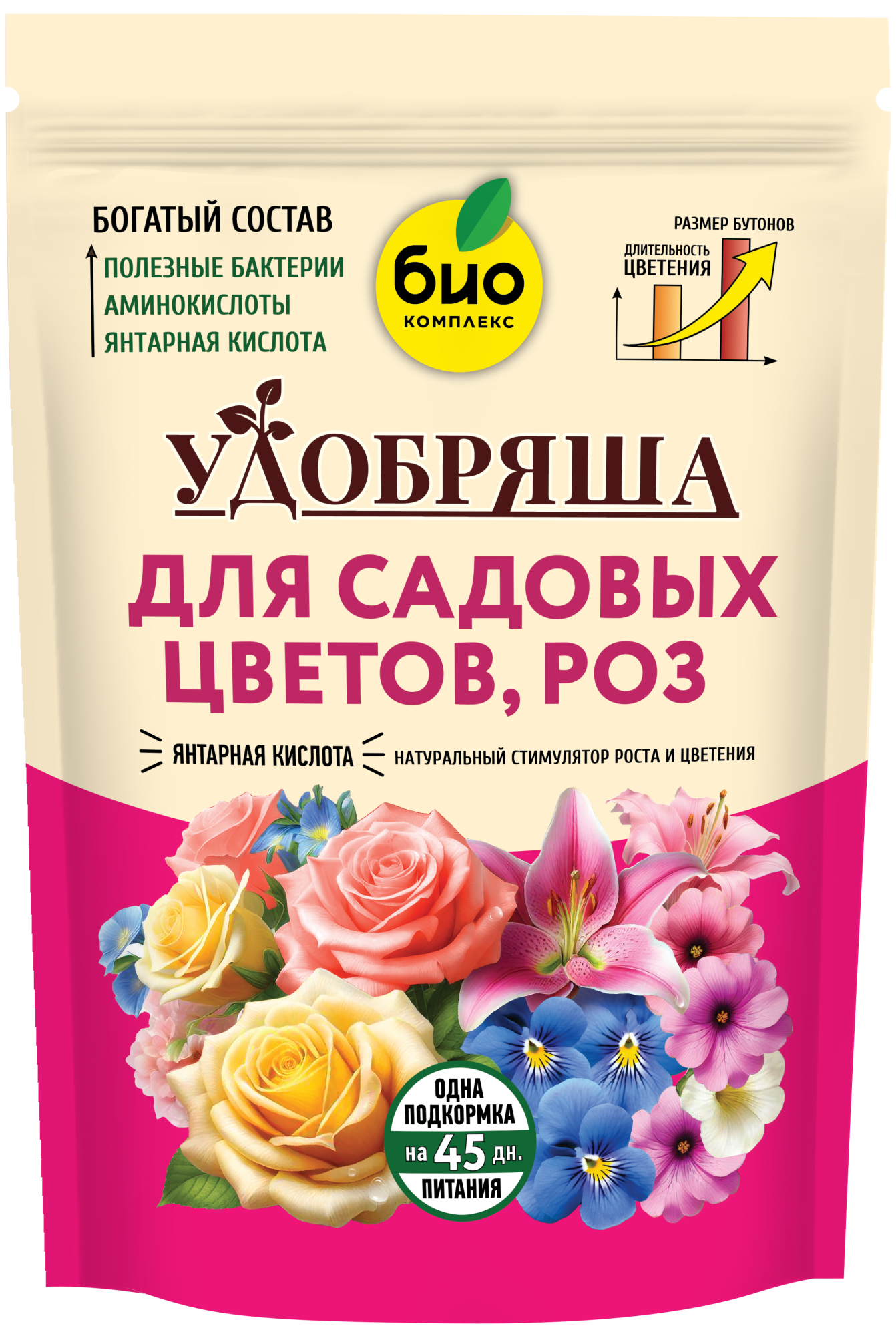 БИО-комплекс Удобрение органическое для цветов, ТМ Удобряша