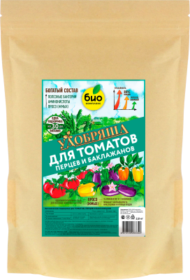 БИО-комплекс Удобрение органическое для томатов, перцев и баклажанов, ТМ Удобряша (2,8 кг)