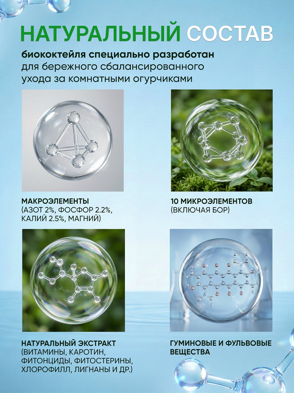 БИОкоктейль для комнатных огурчиков ТМ ВитаминУС