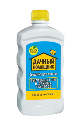 ДАЧНЫЙ ПОМОЩНИК, По уходу и очистке дачных туалетов и выгребных ям, 500мл белая