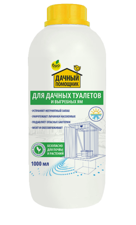 ДАЧНЫЙ ПОМОЩНИК, средство для дачных туалетов и выгребных ям (1 л [12])