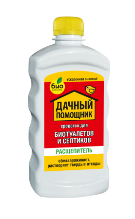 ДАЧНЫЙ ПОМОЩНИК, Для биотуалетов и септиков Расщепитель, концентрат, 500мл белая