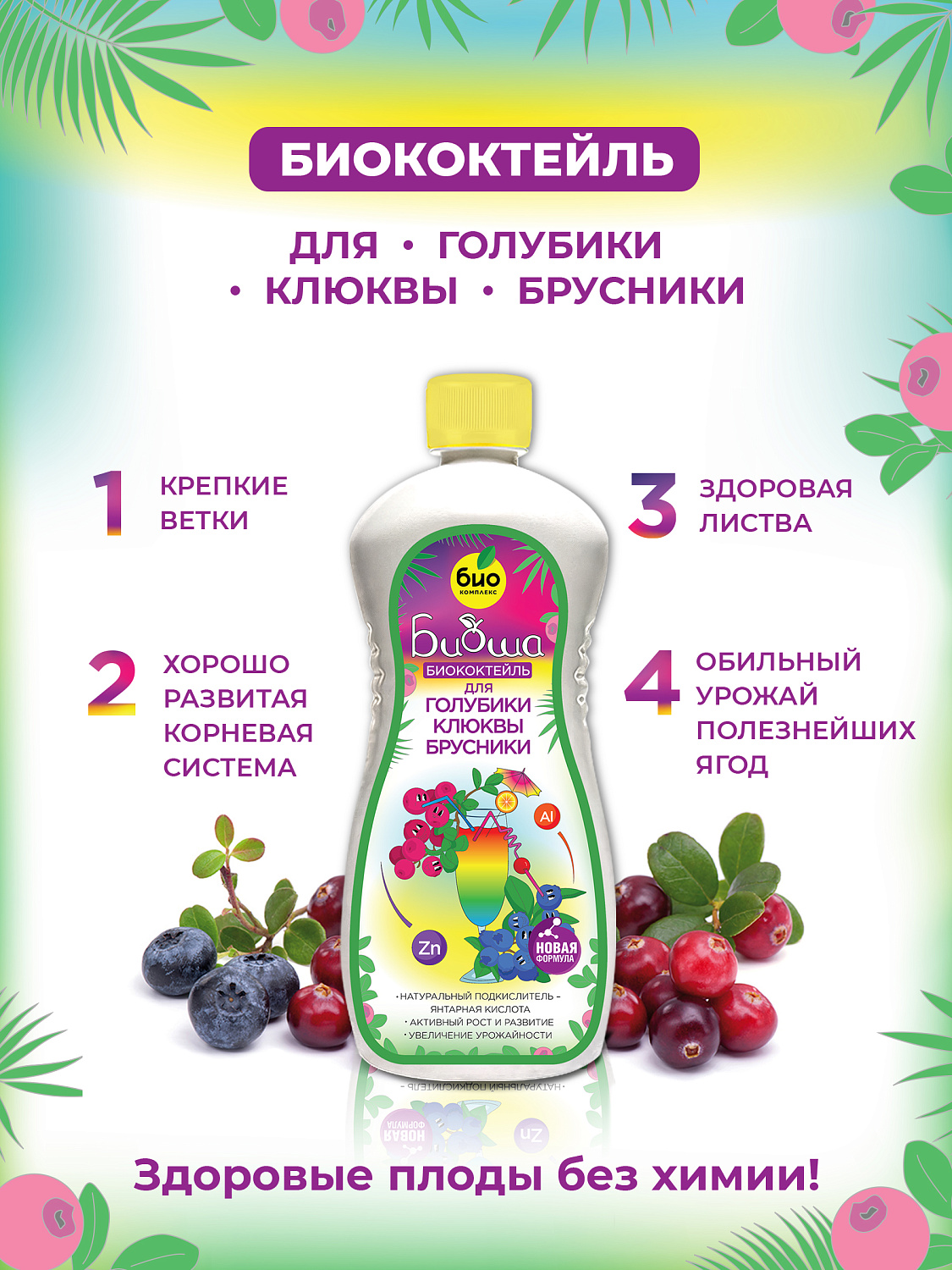 БИОкоктейль для голубики, брусники и клюквы ТМ БИОША