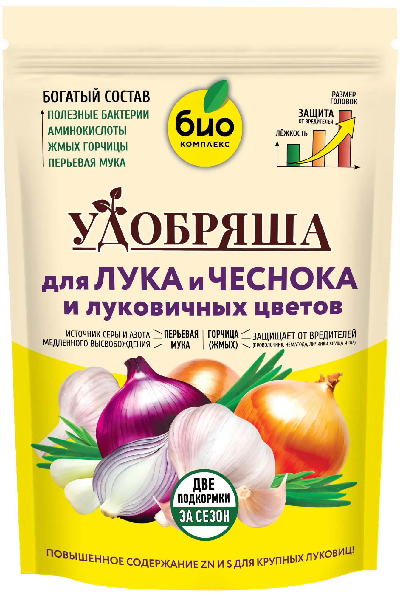 БИО-комплекс Удобрение органическое для лука и чеснока, ТМ Удобряша