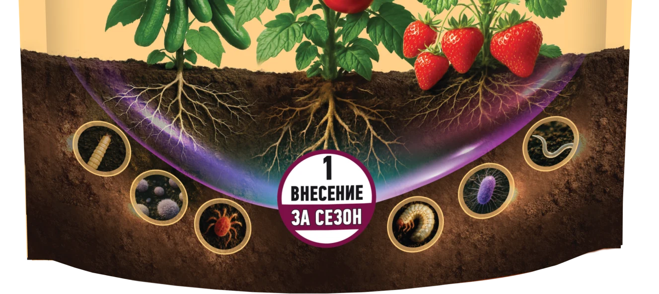 Почва в разрезе: корни растений и вредители